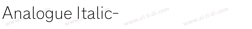 Analogue Italic字体转换